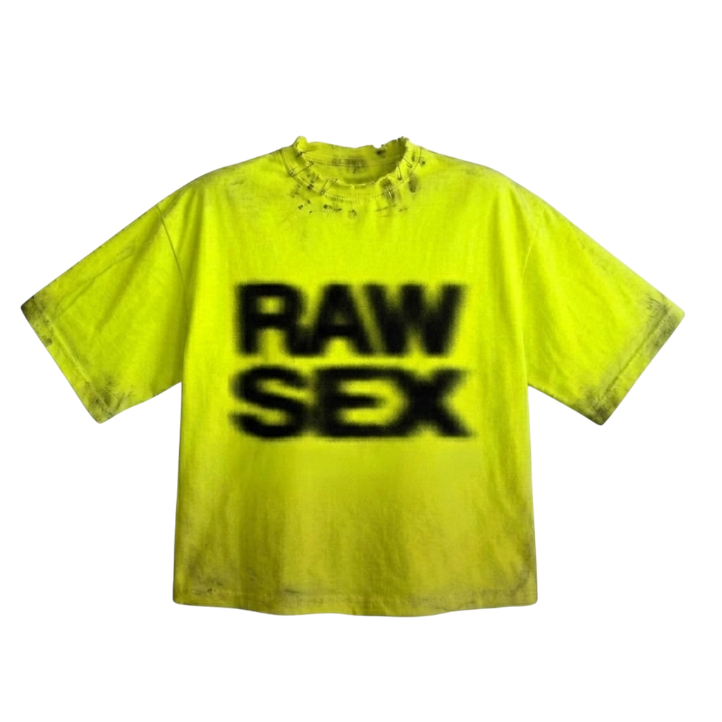 Toxic yellow raw sex  t-shirt