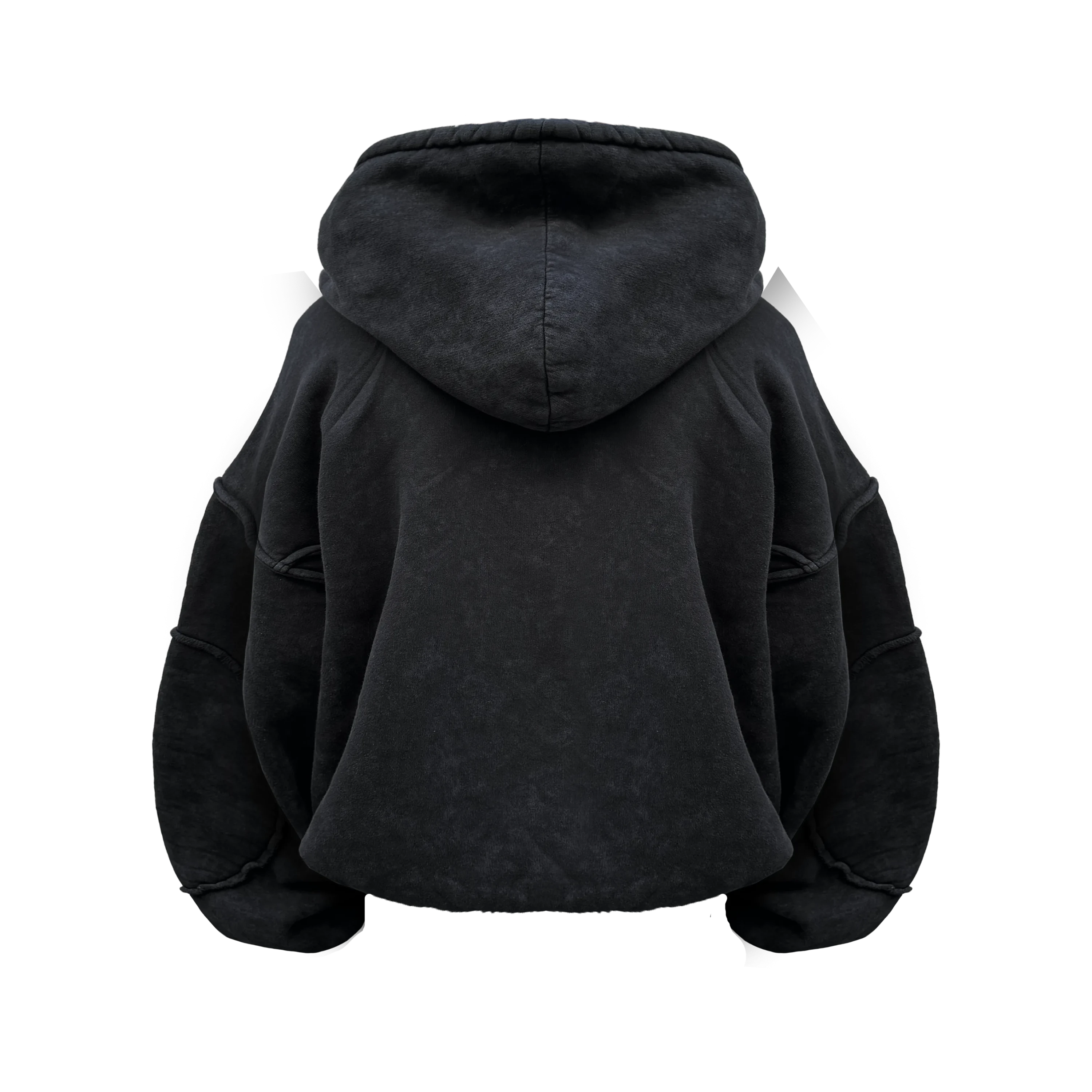 Vintage Washed Star Black Hoodie