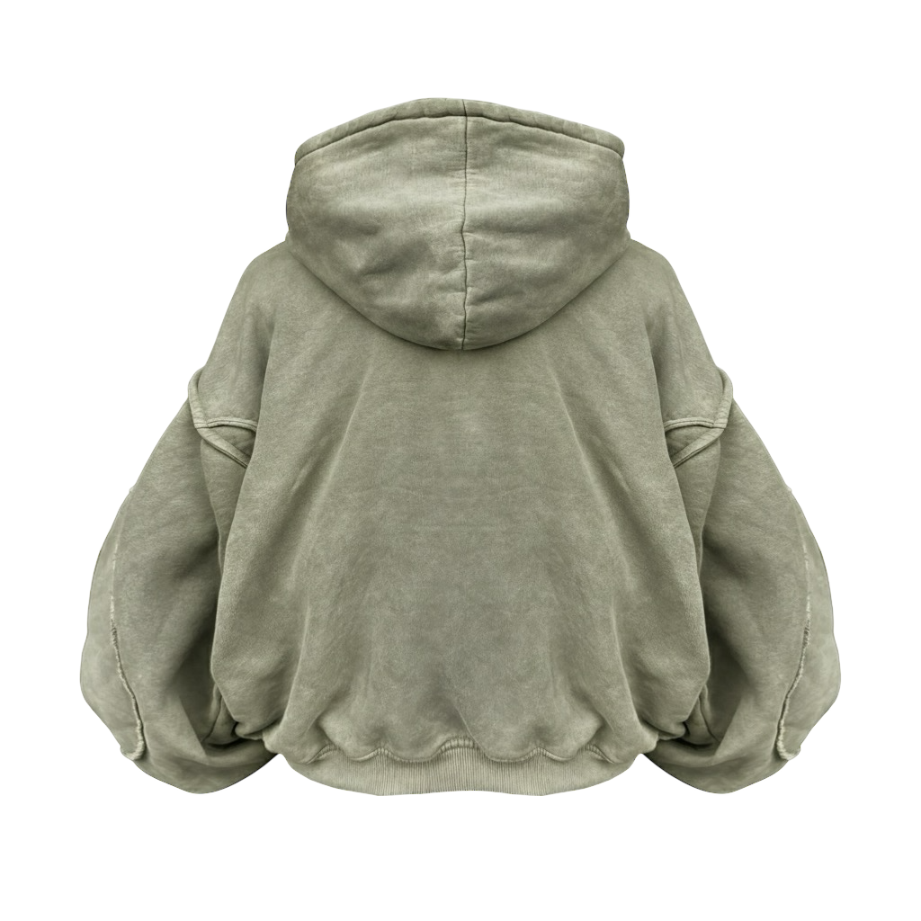 Vintage Washed Star Matcha Hoodie