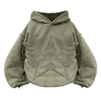 Vintage Washed Star Matcha Hoodie