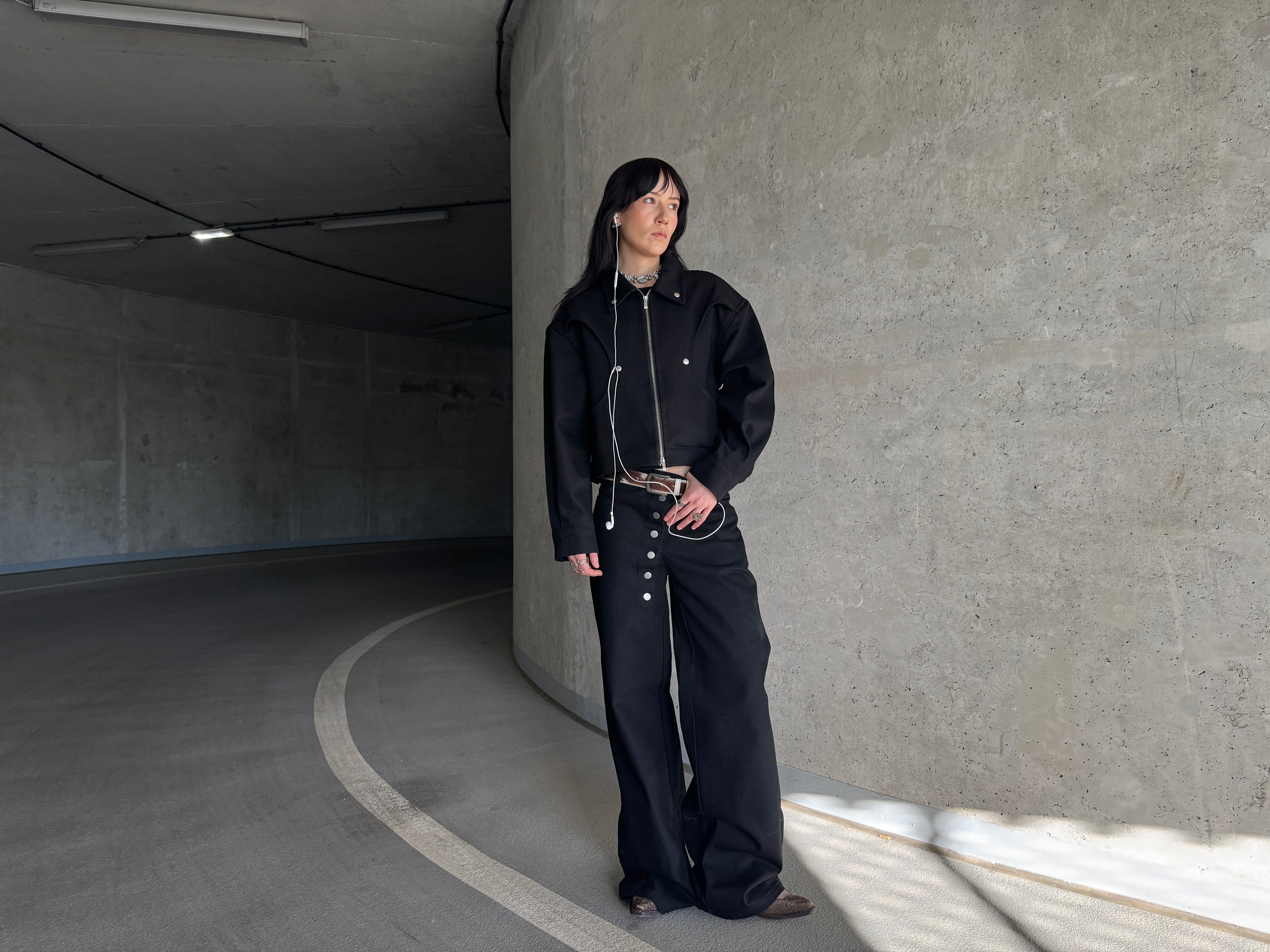 Black raw jacket
