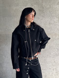 Black raw jacket