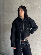 Black raw jacket