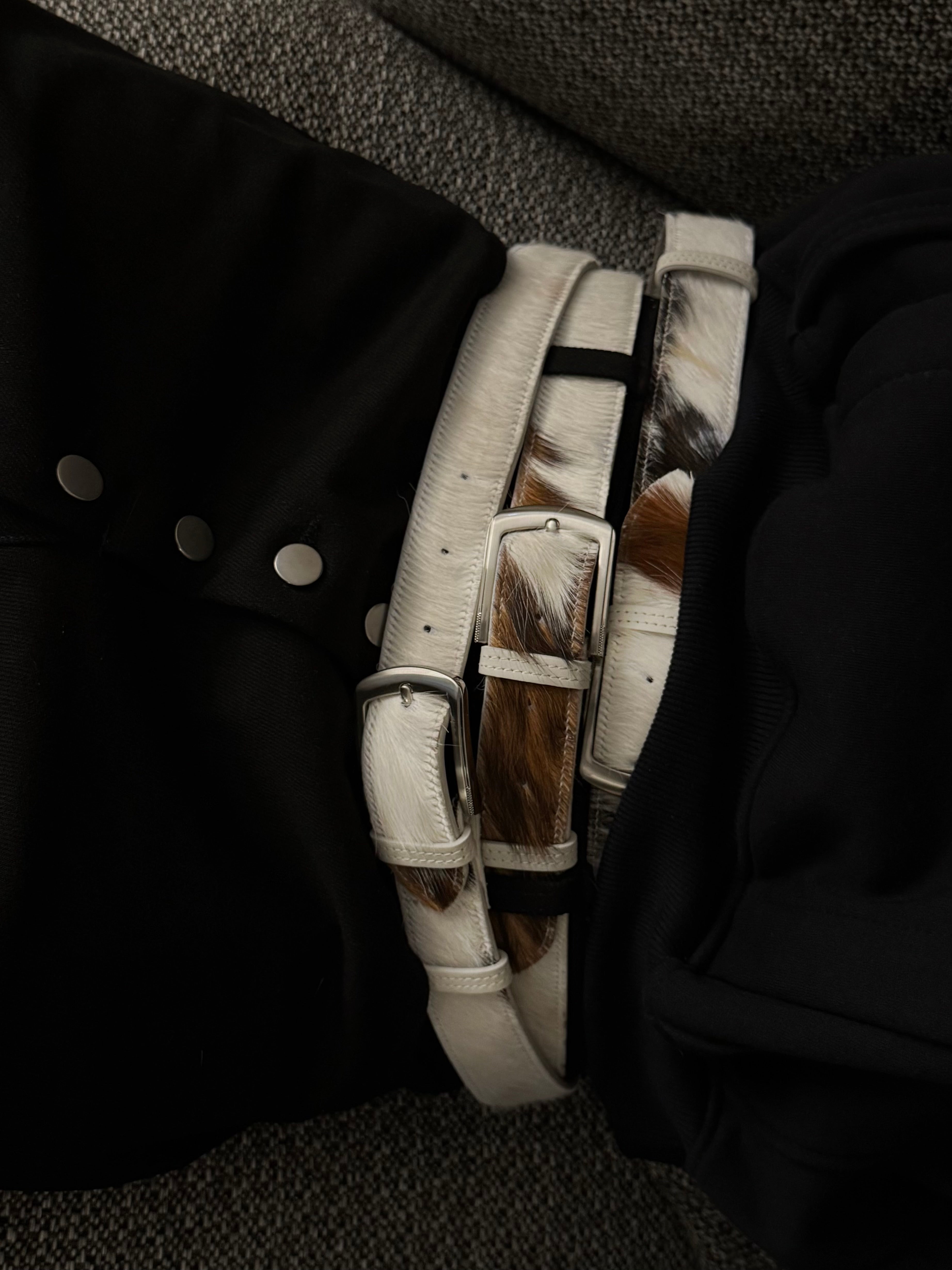 Cowhide leather belt