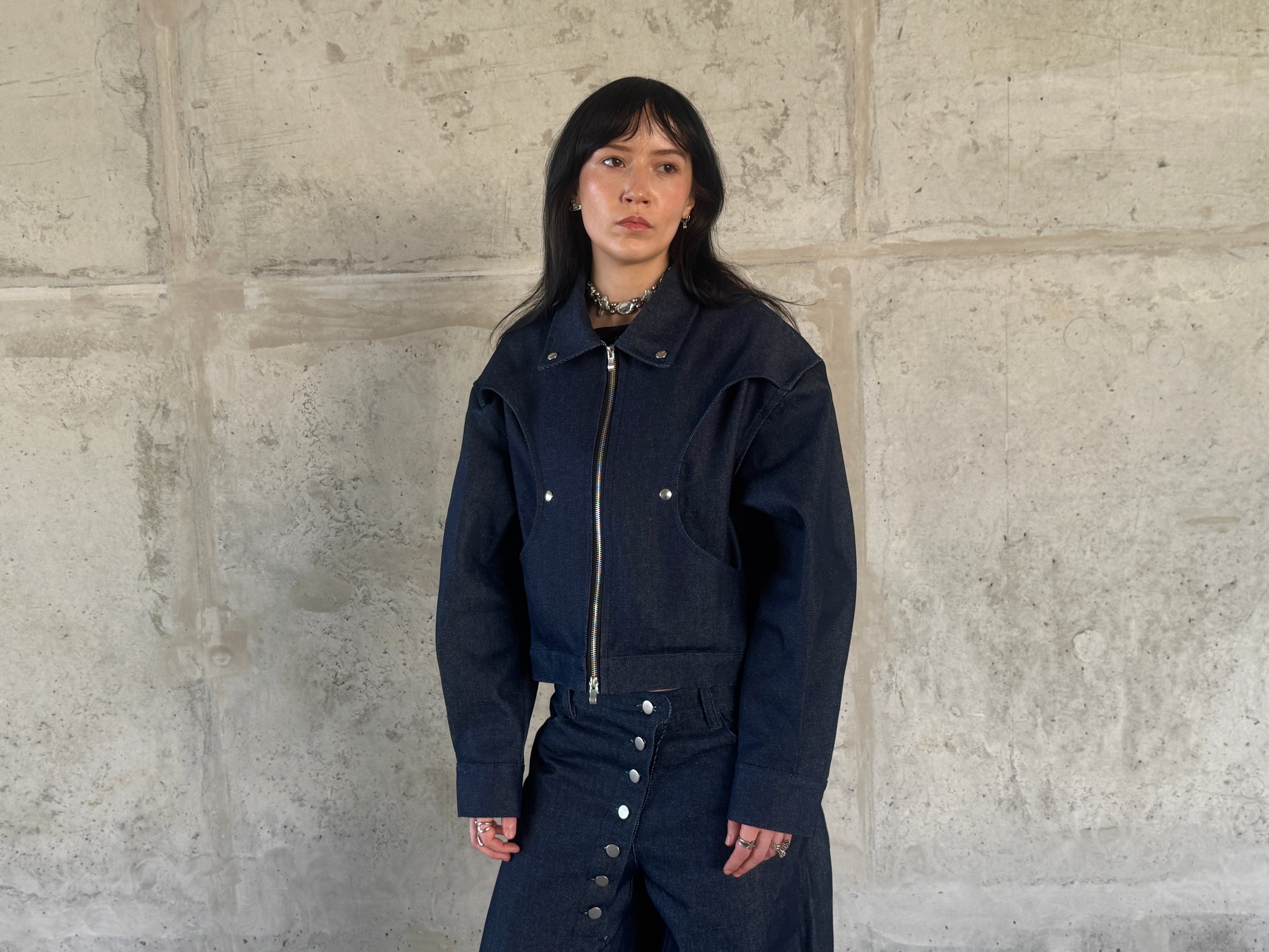 Blue raw jacket