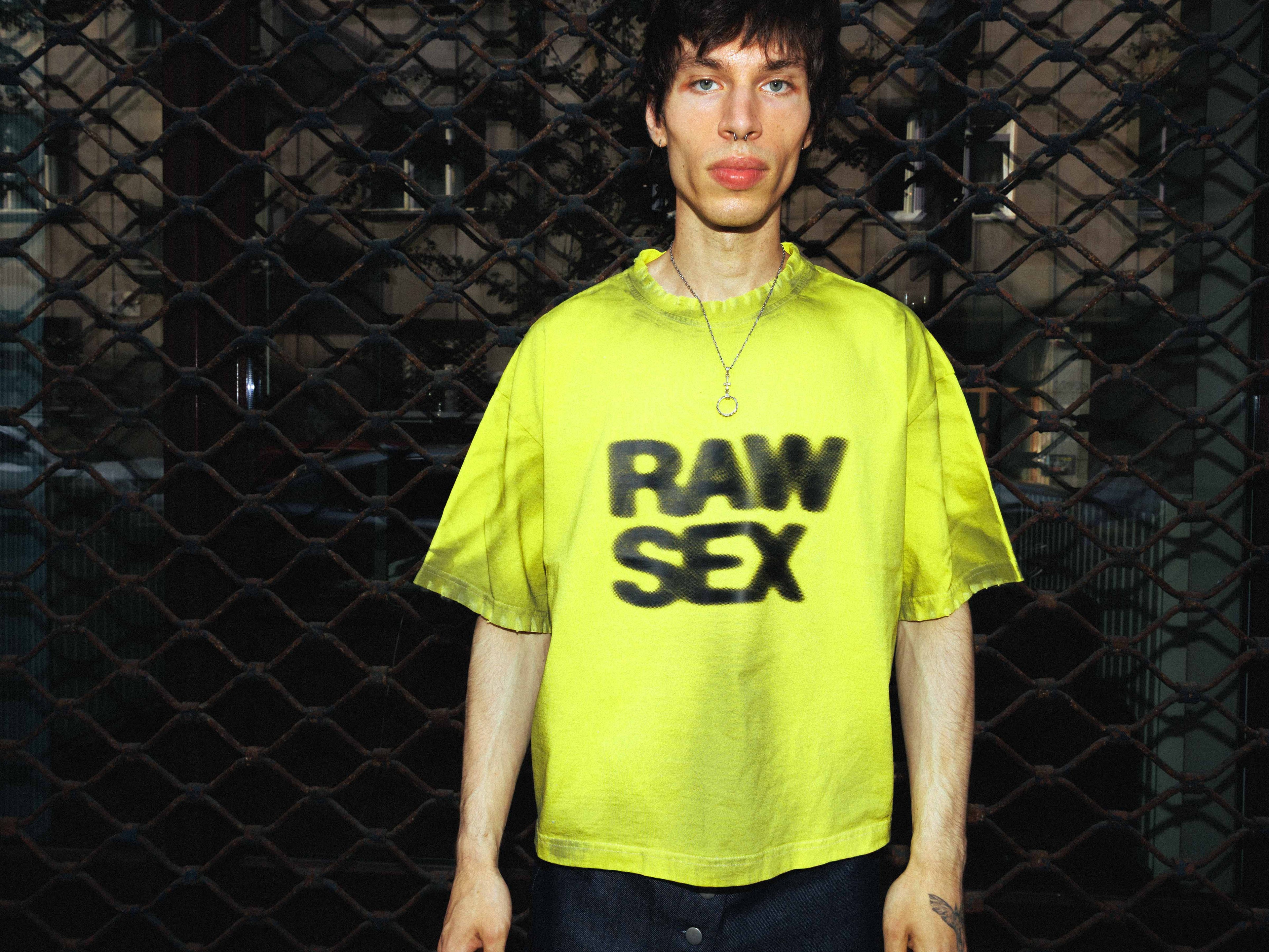 Toxic yellow raw sex  t-shirt