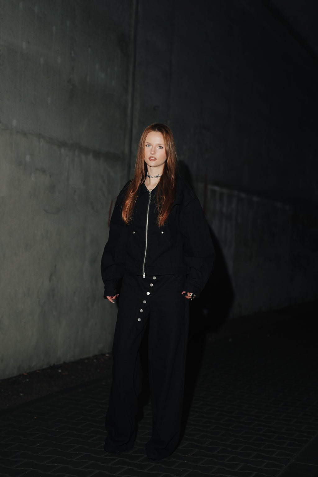 Black raw jeans