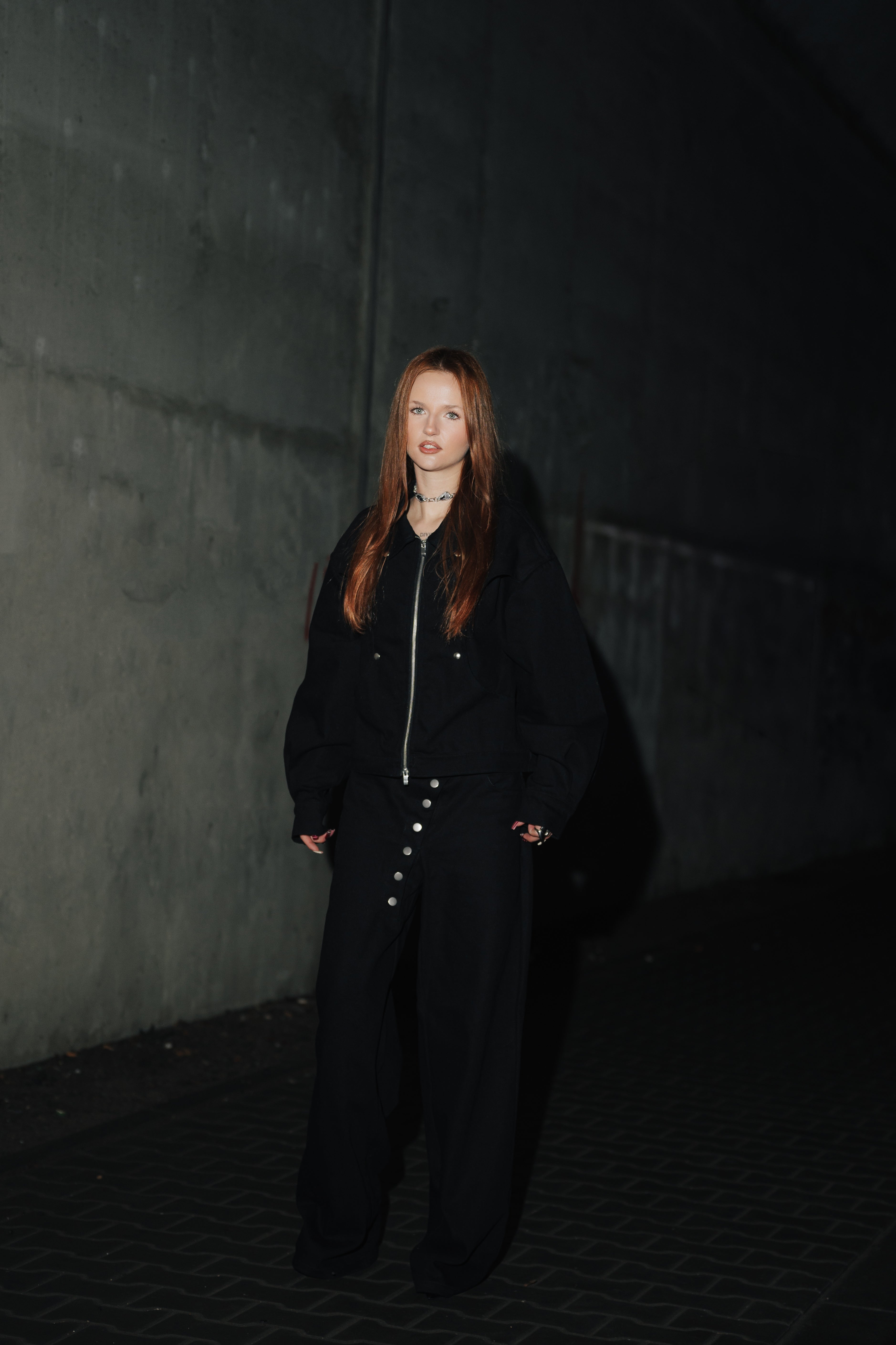 Black raw jeans