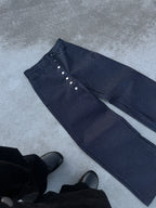 Blue raw jeans