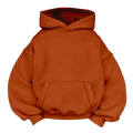 Dark orange basic hoodie