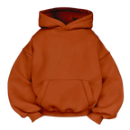 Dark orange basic hoodie