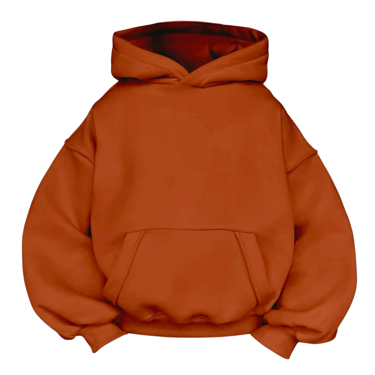 Dark orange basic hoodie