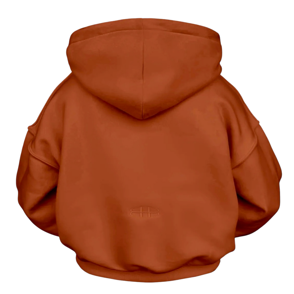 Dark orange basic hoodie