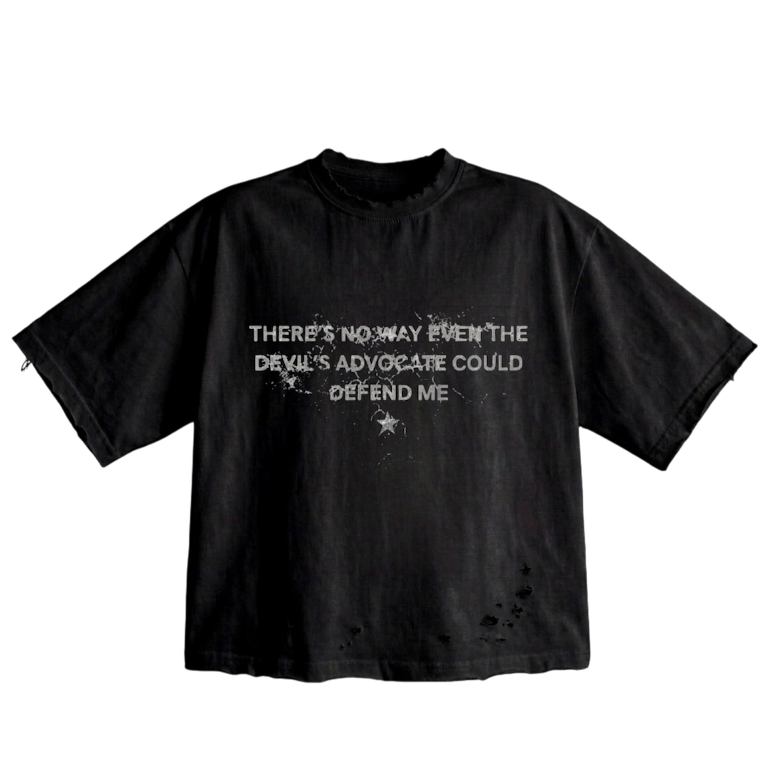 Black devil’s advocate t-shirt