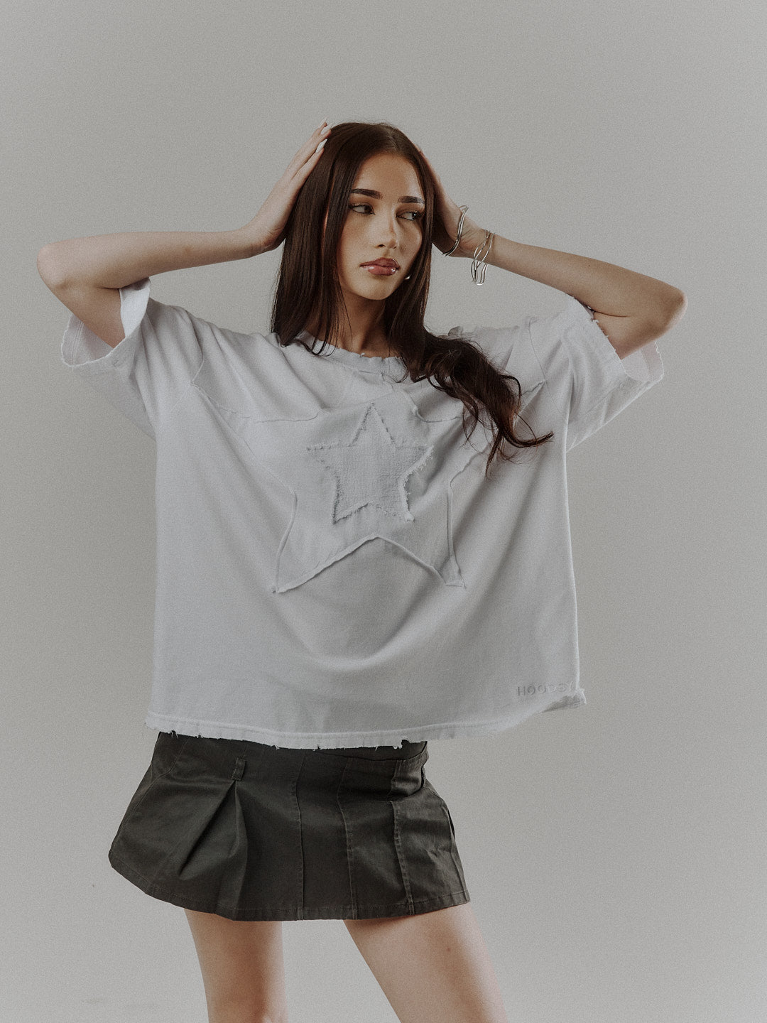 White raw star t-shirt