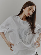 White raw star t-shirt