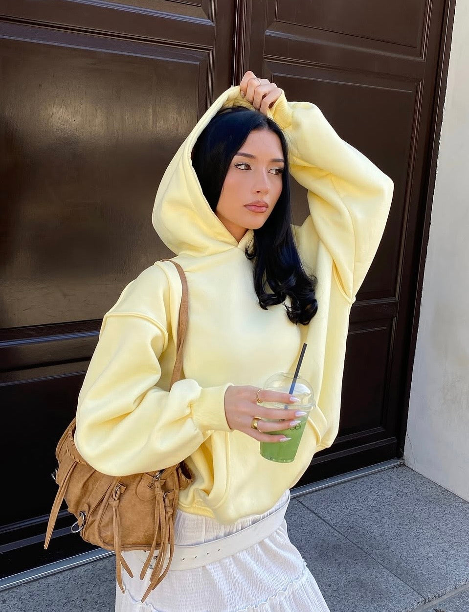 Yellow basic hoodie