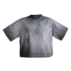 Vintage washed gray star t-shirt