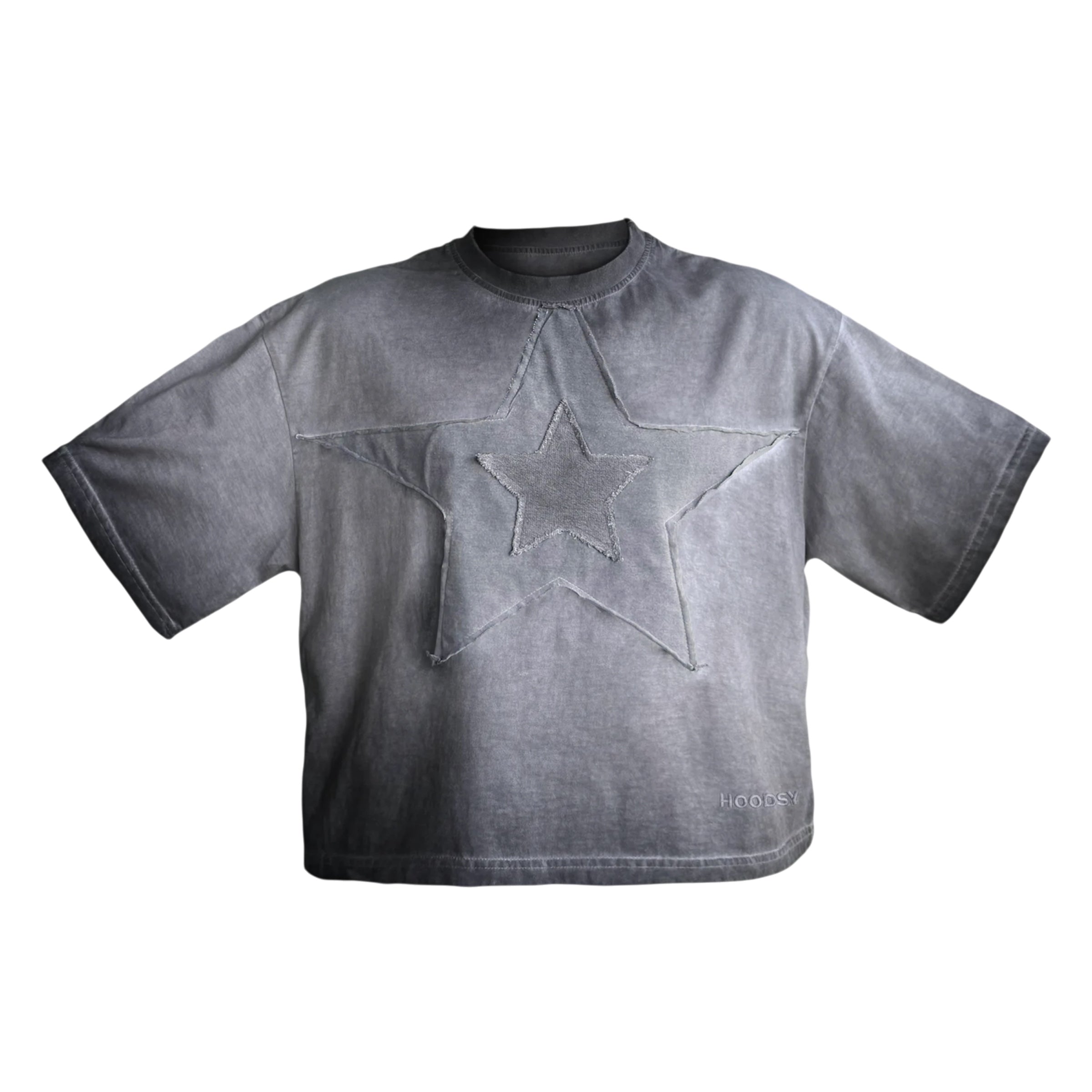 Vintage washed gray star t-shirt