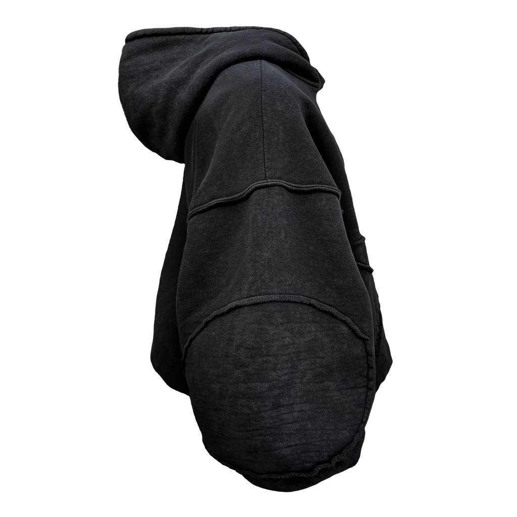 Vintage Washed Star Black Hoodie