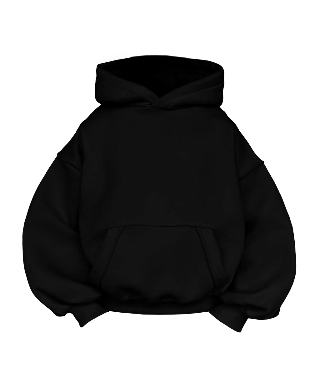 Black basic hoodie