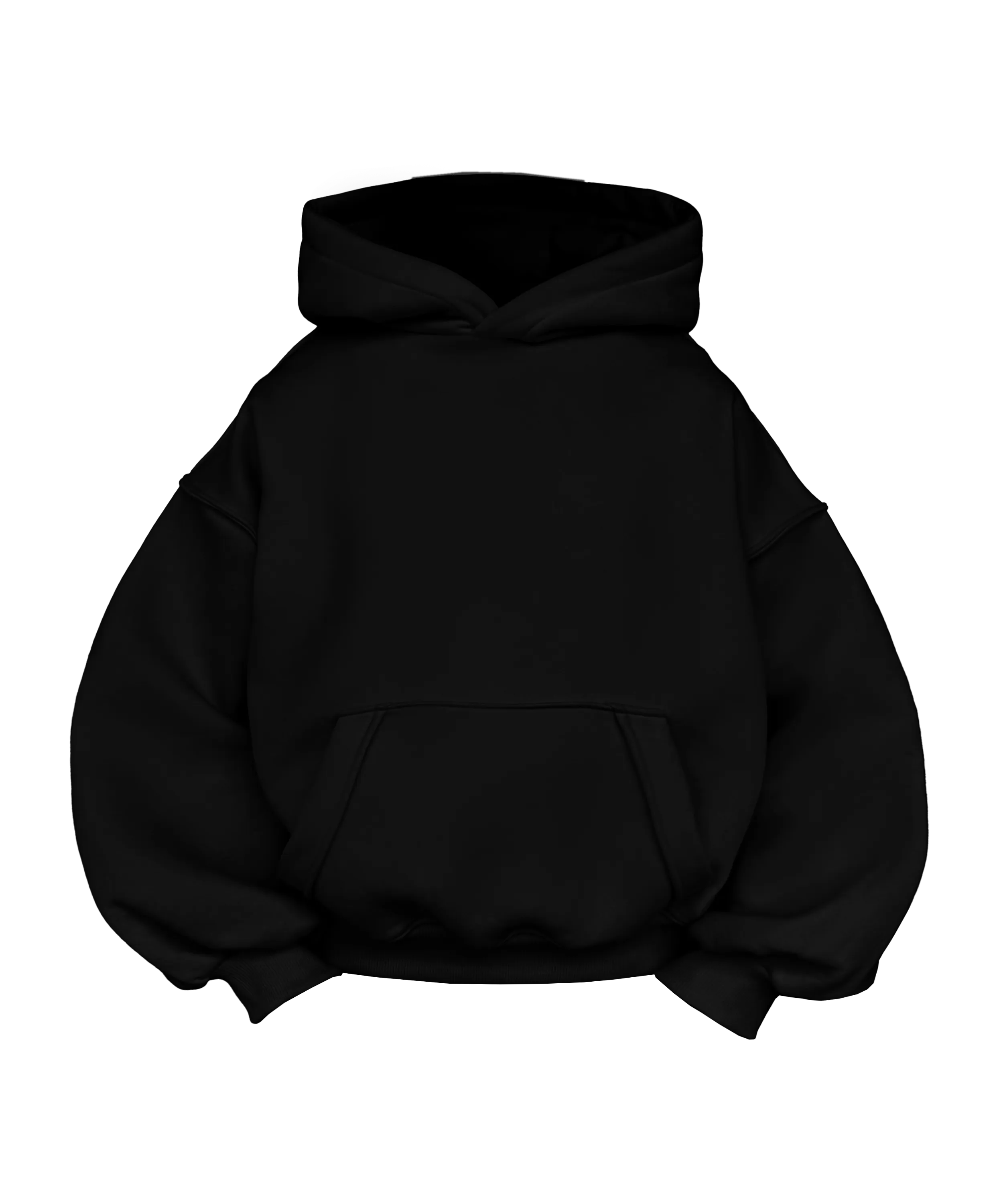 Black basic hoodie